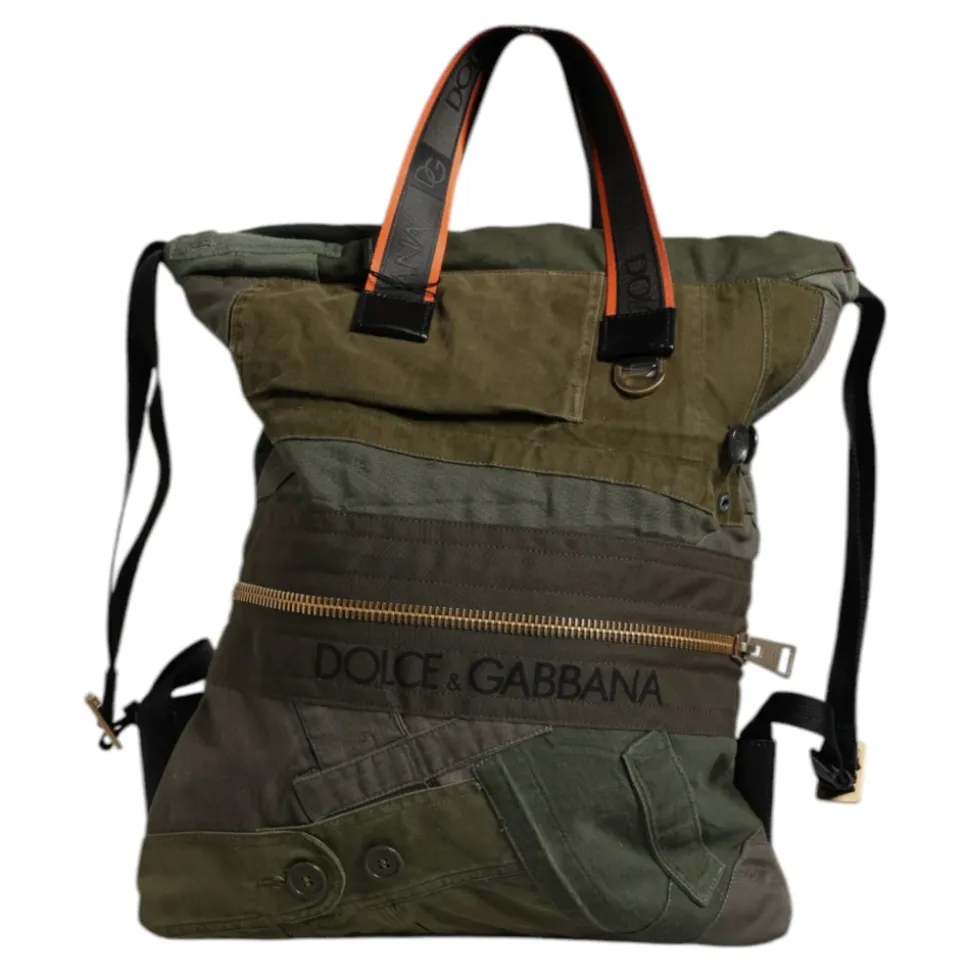 Military Green Patchwork Rugzak