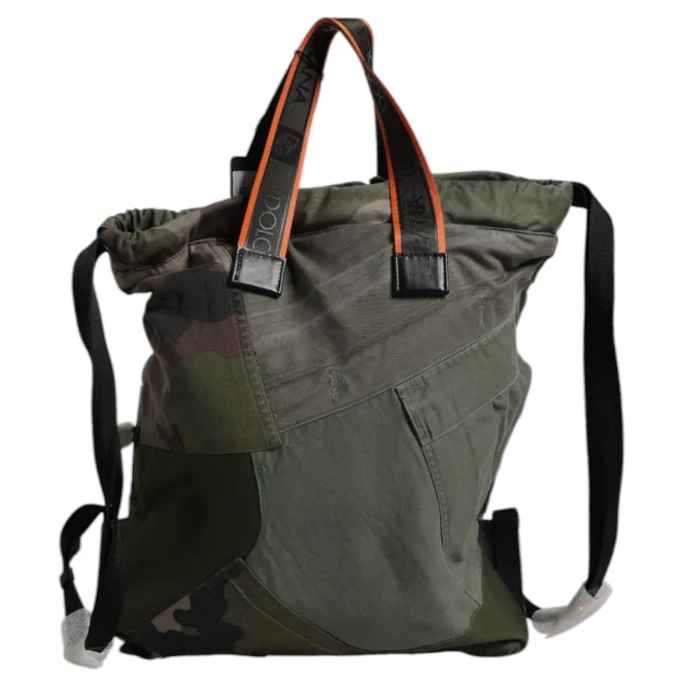 Military Green Patchwork Rugzak