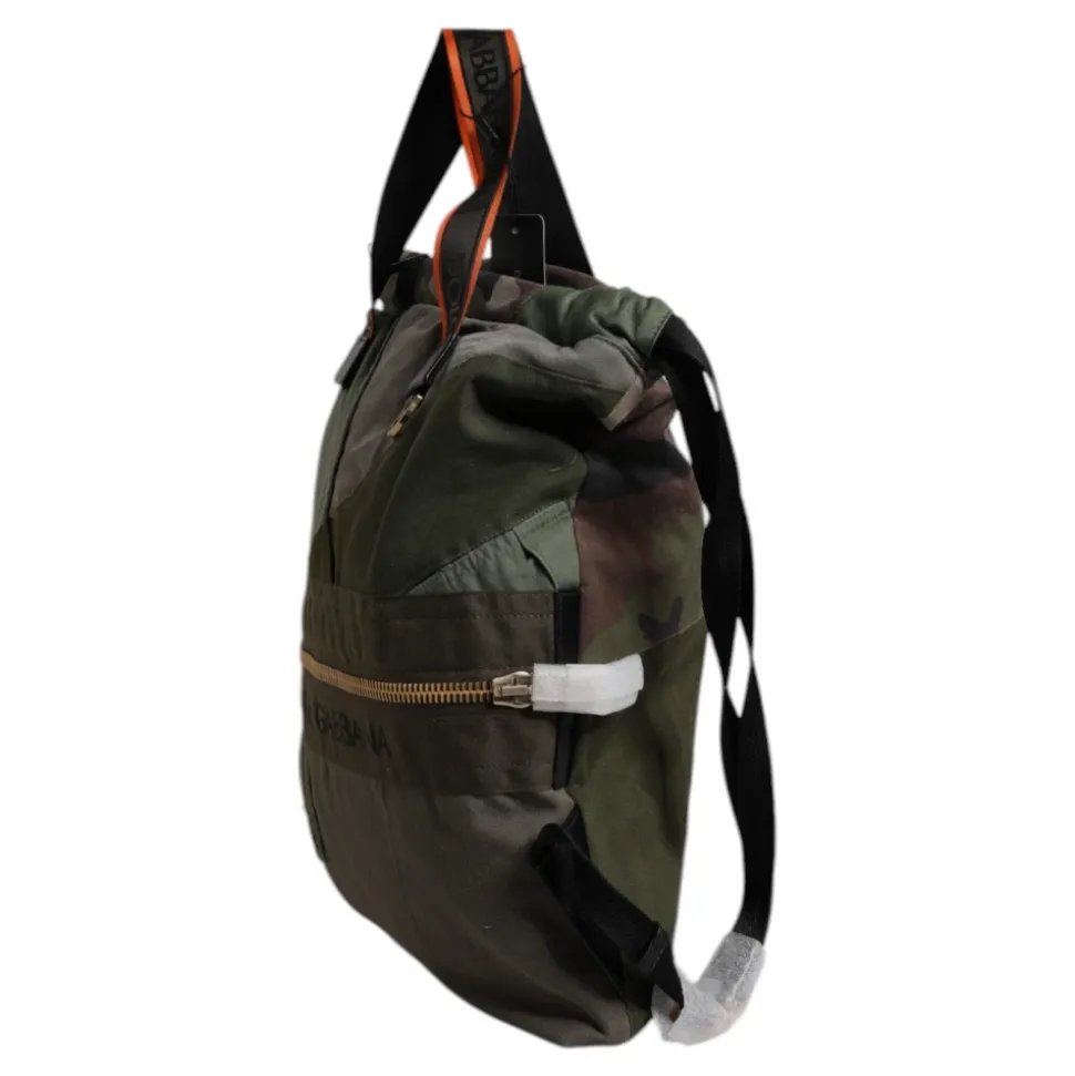 Military Green Patchwork Rugzak