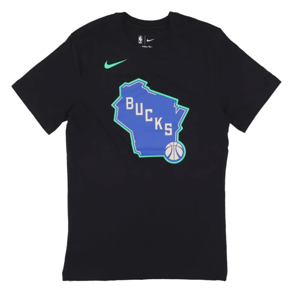 Milwaukee Bucks Logo Tee Zwart