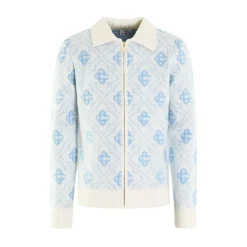 Mohair Monogram Zip Jumper