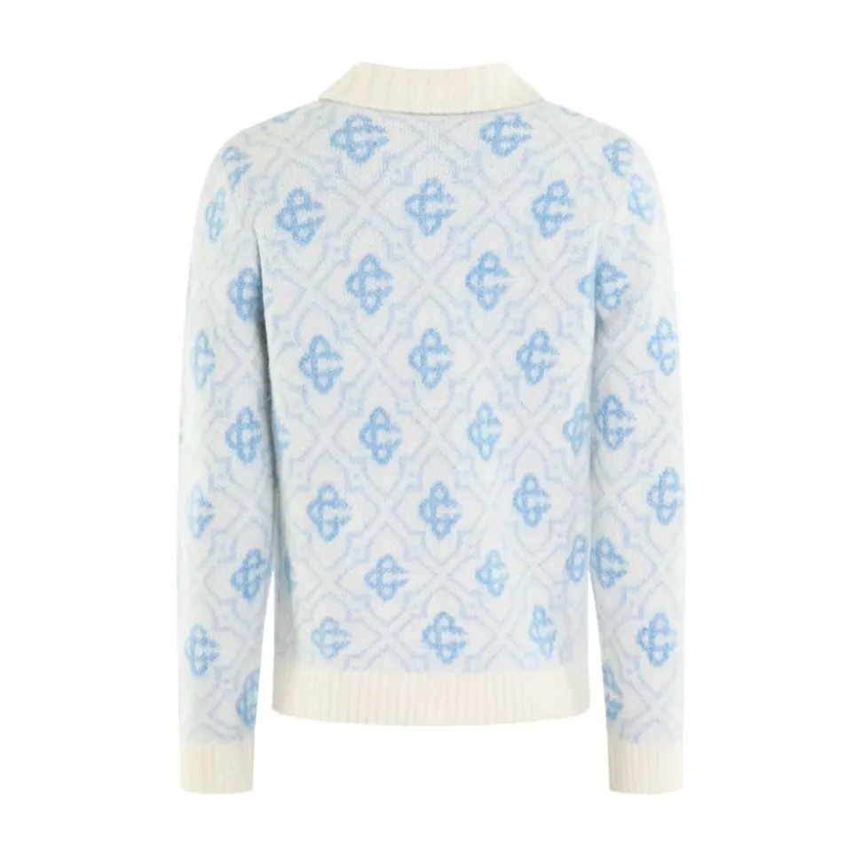 Mohair Monogram Zip Jumper