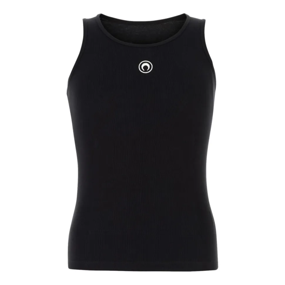 Moon Logo Ribbed Jersey Tank Top