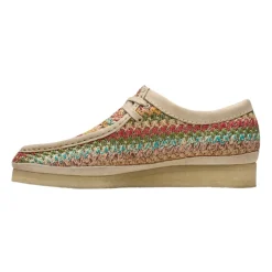 Multicolor Raffia Wallabee Sneakers