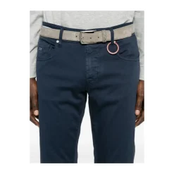 Navy Blauwe Klassieke Knoop Jeans