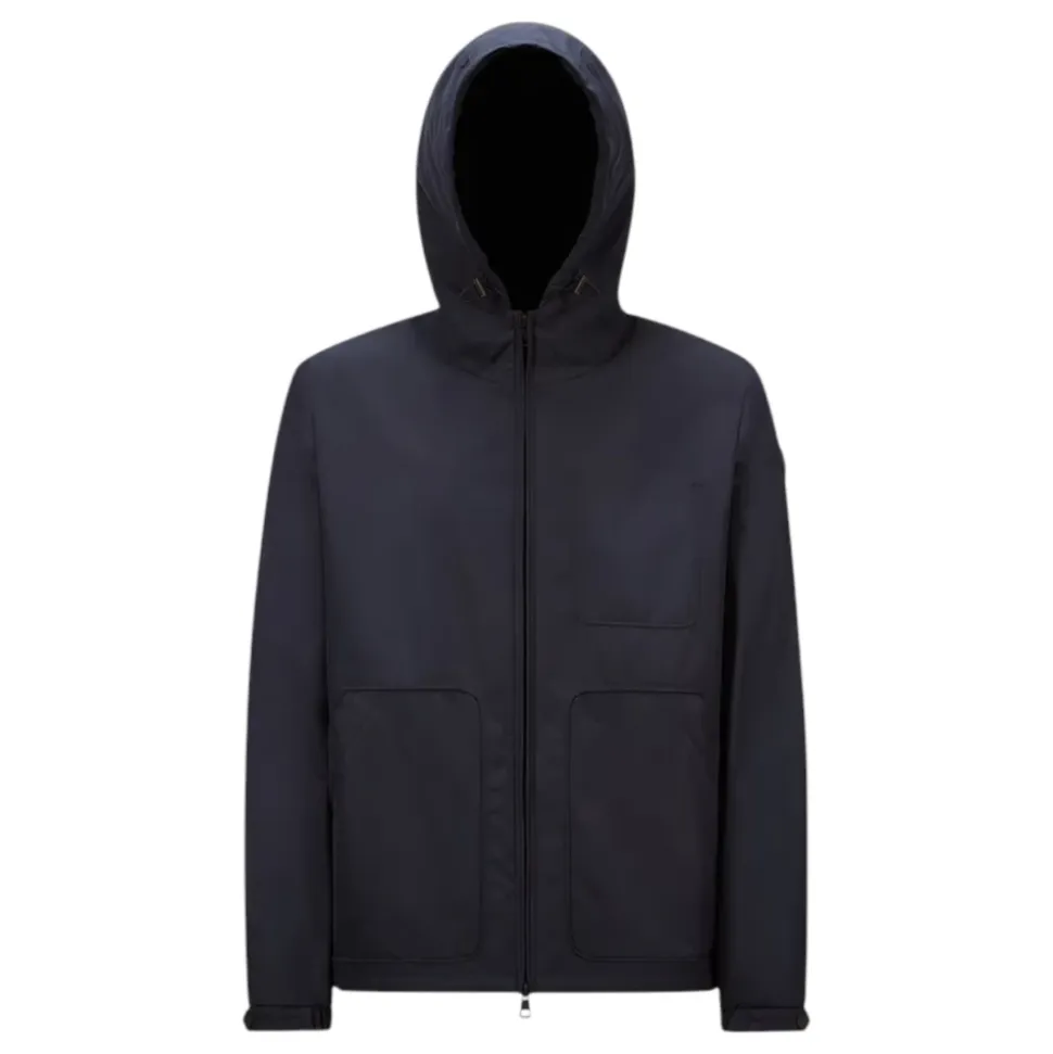 Navy Hooded Jacket voor milde omstandigheden