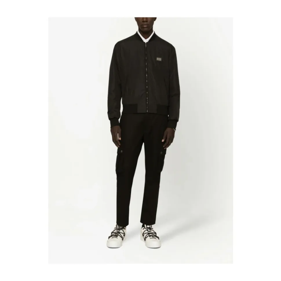Nylon jas met merklabel