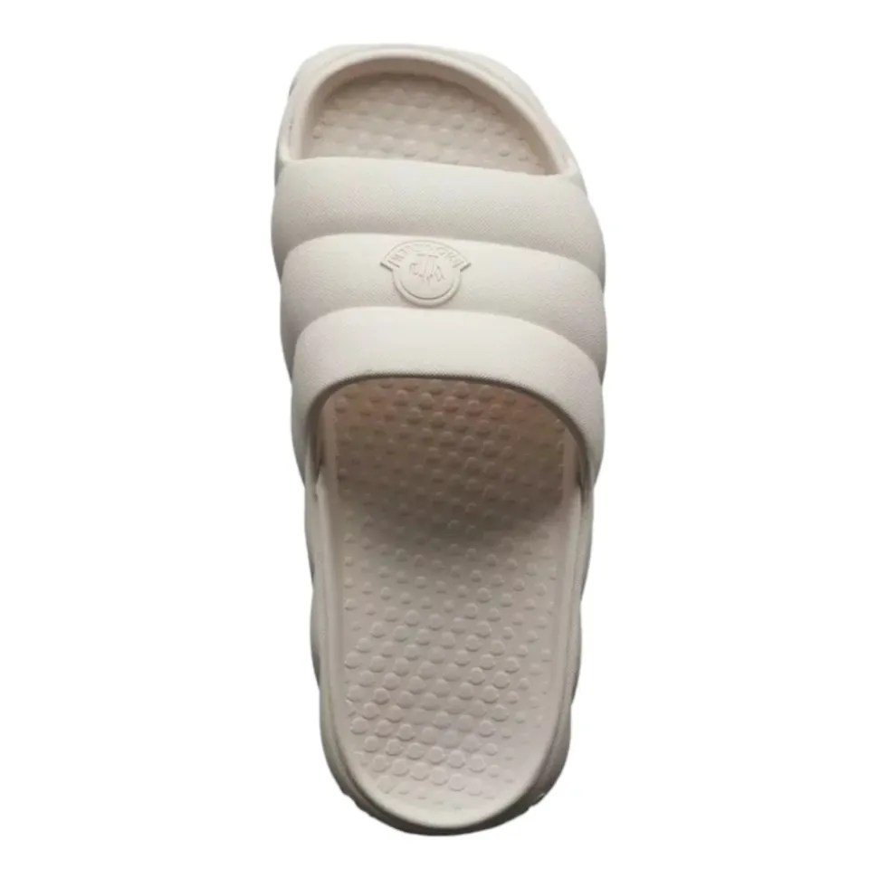 Offwhite Zomerslippers in Quilted Stijl