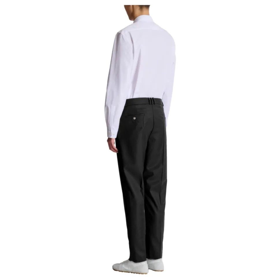 Op maat gemaakte effen wollen pantalon