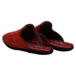 Oranje Suède Slides Platte Schoenen
