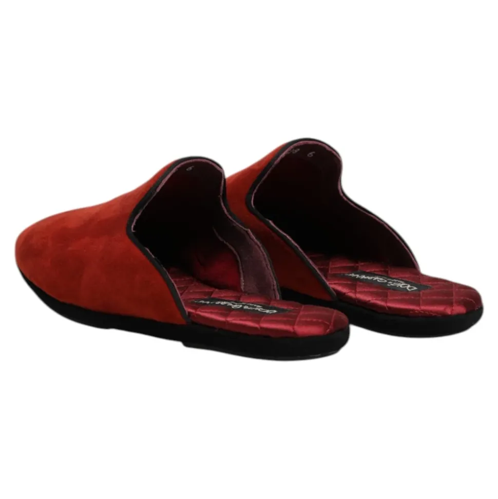 Oranje Suède Slides Platte Schoenen