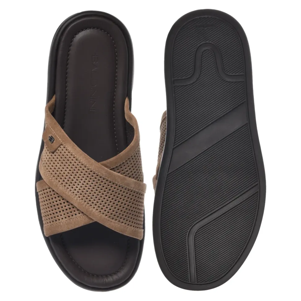 Perforated Suede Mule