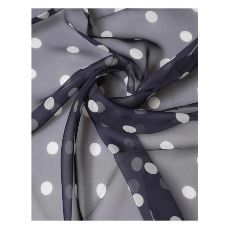 Polka Dot Silk Square Foulard