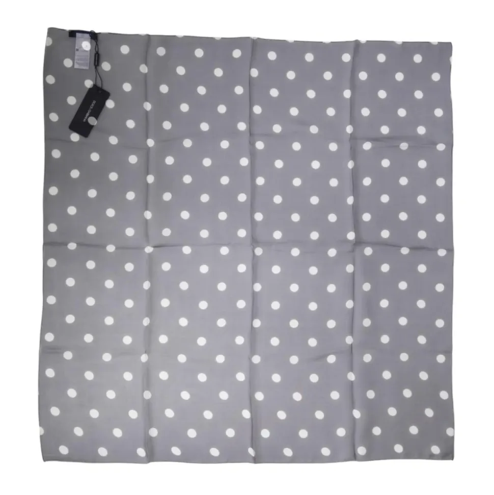 Polka Dot Silk Square Foulard