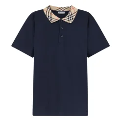 Polo shirt van katoenpiqué met ruitkraag