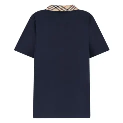 Polo shirt van katoenpiqué met ruitkraag