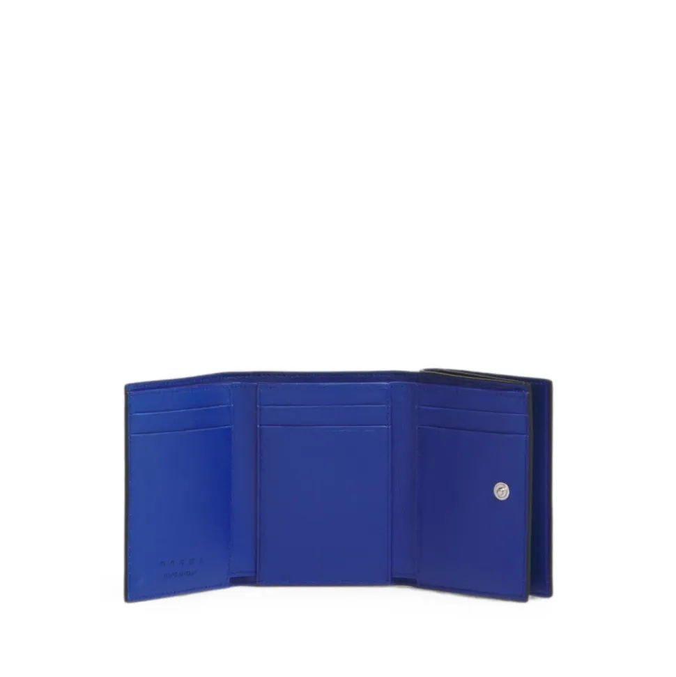 Portemonnee met drievoudige stiksels en logo