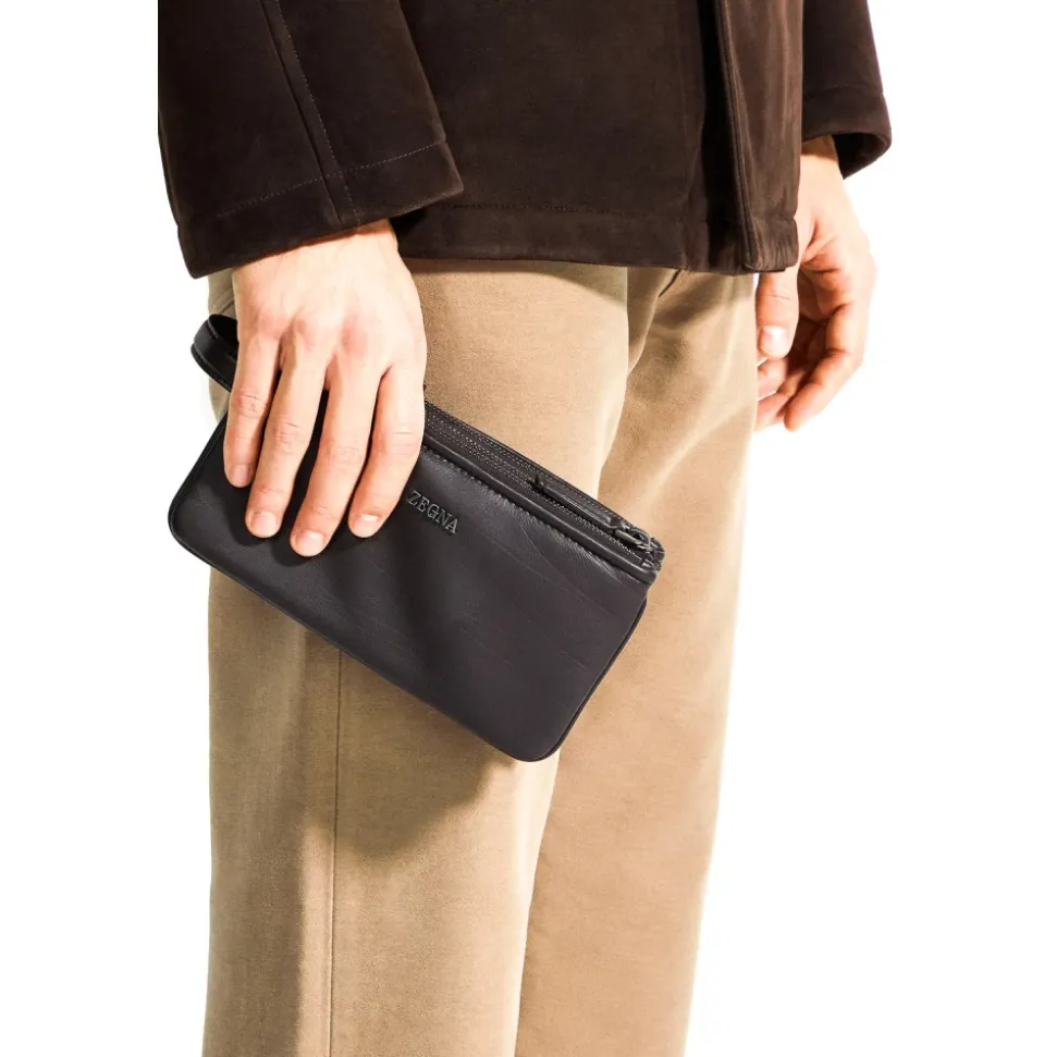 Pouch van soepel leer