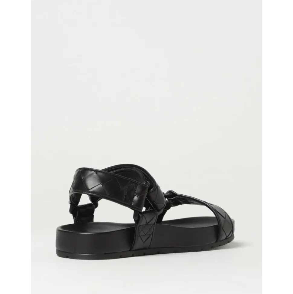 Quilted leren sandalen