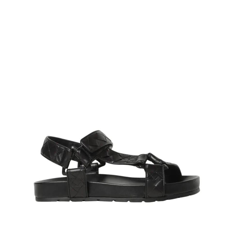 Quilted leren sandalen