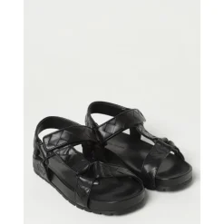 Quilted leren sandalen