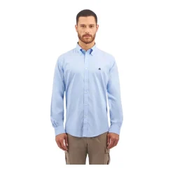 Regular Fit Non-Iron Stretch Supima Cotton Casual Shirt met Button-Down Kraag
