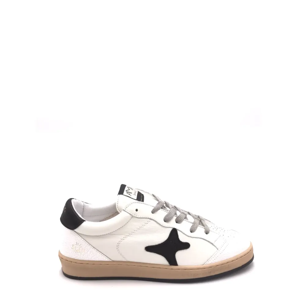 Retro Sun Leren Sneakers Wit