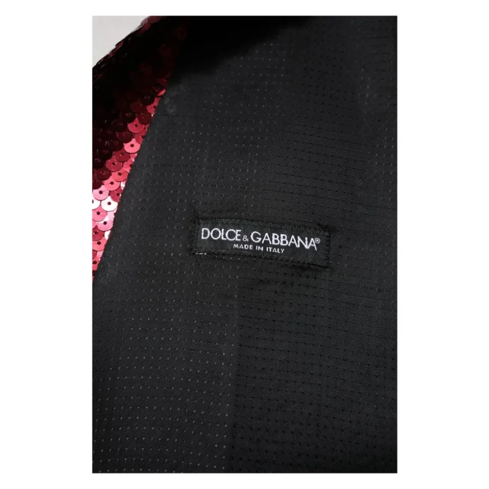 Rode Pailletten Formele Vest
