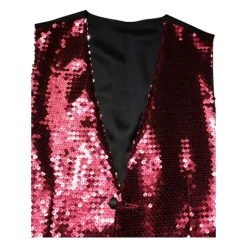 Rode Pailletten Formele Vest