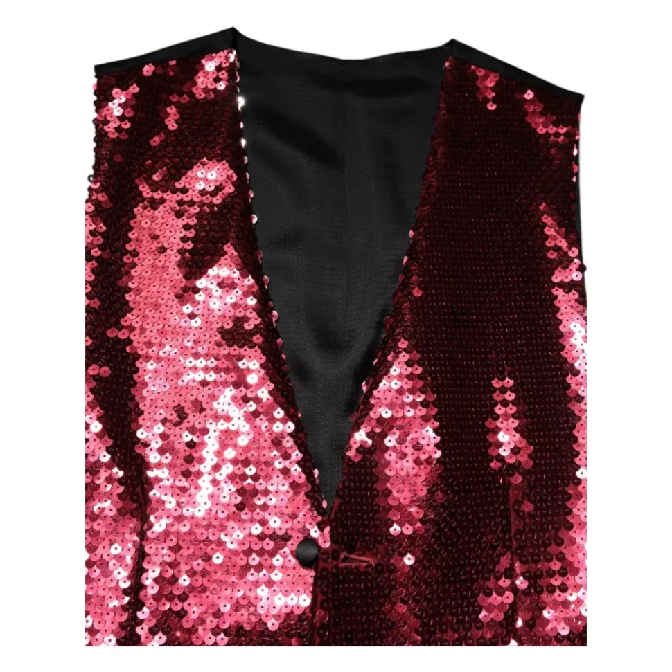 Rode Pailletten Formele Vest