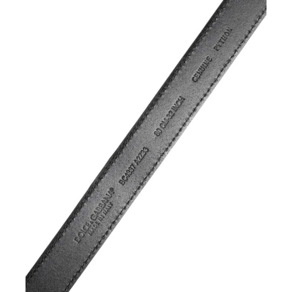 Rood exotisch lederen metalen gesp riem