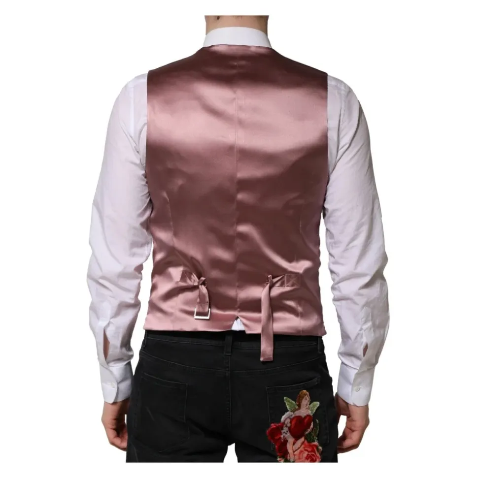 Roze Wol Formeel Jurk Vest