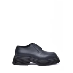 Rubberen veterschoenen met plateauzool