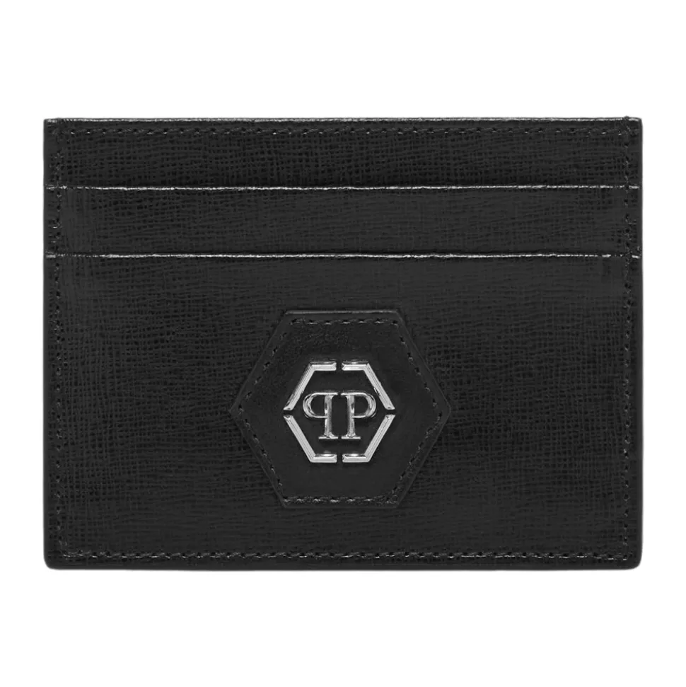 Saffiano Leather Card Holder Hexagon