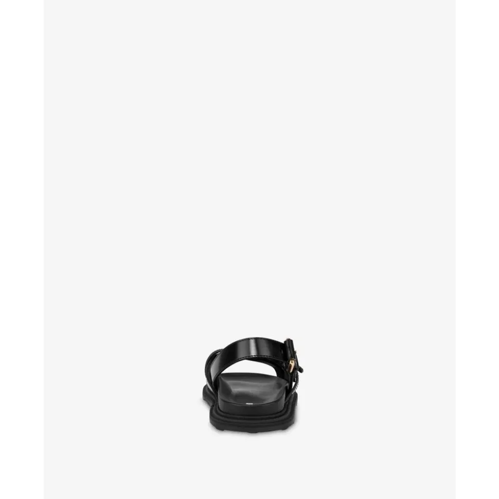 Sandalen van geborsteld kalfsleer