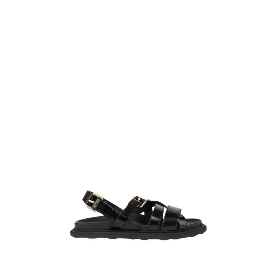 Sandalen van geborsteld kalfsleer