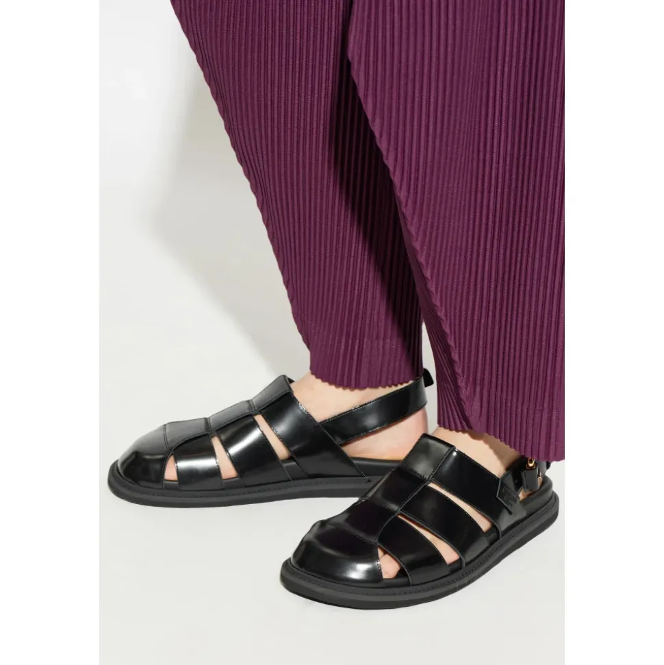 Sandalen van geborsteld kalfsleer Sportief