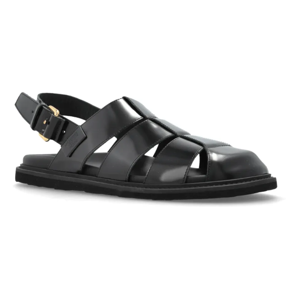 Sandalen van geborsteld kalfsleer Sportief