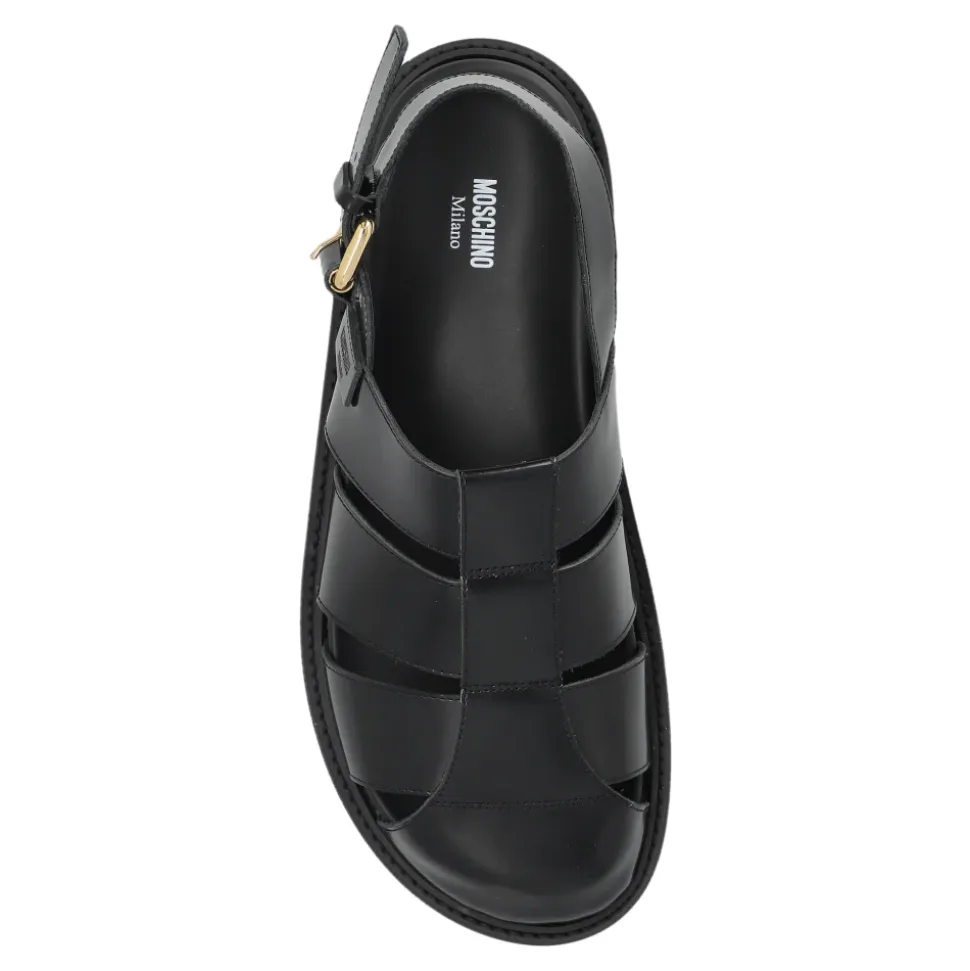 Sandalen van geborsteld kalfsleer Sportief
