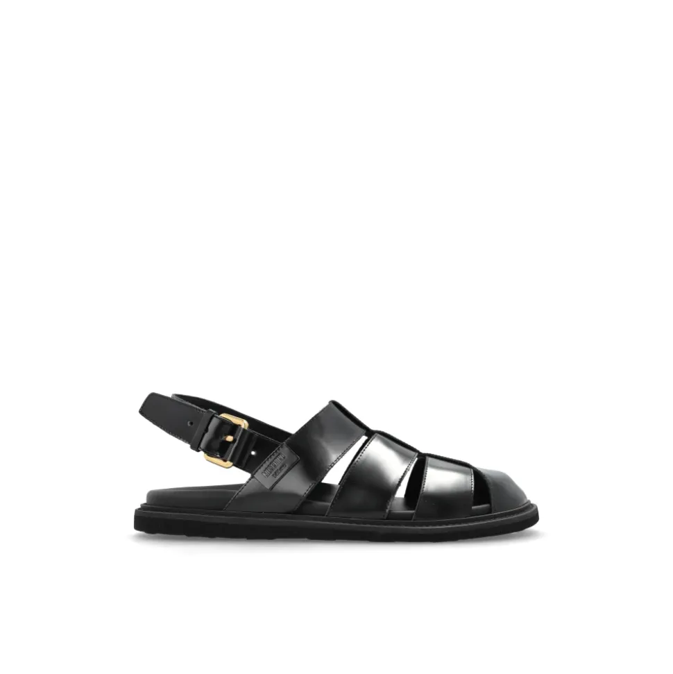 Sandalen van geborsteld kalfsleer Sportief