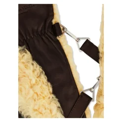 Shearling Leather Logo Handschoenen