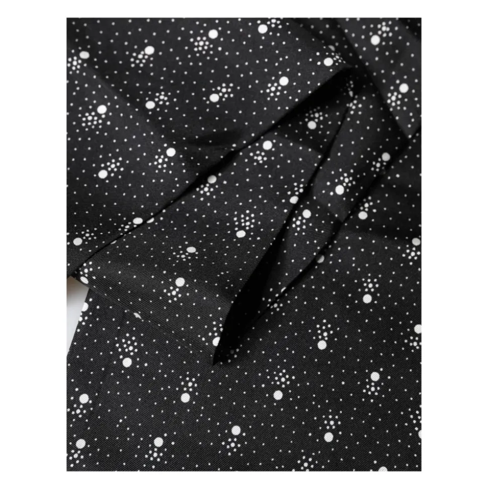 Silk Dotted Print Foulard
