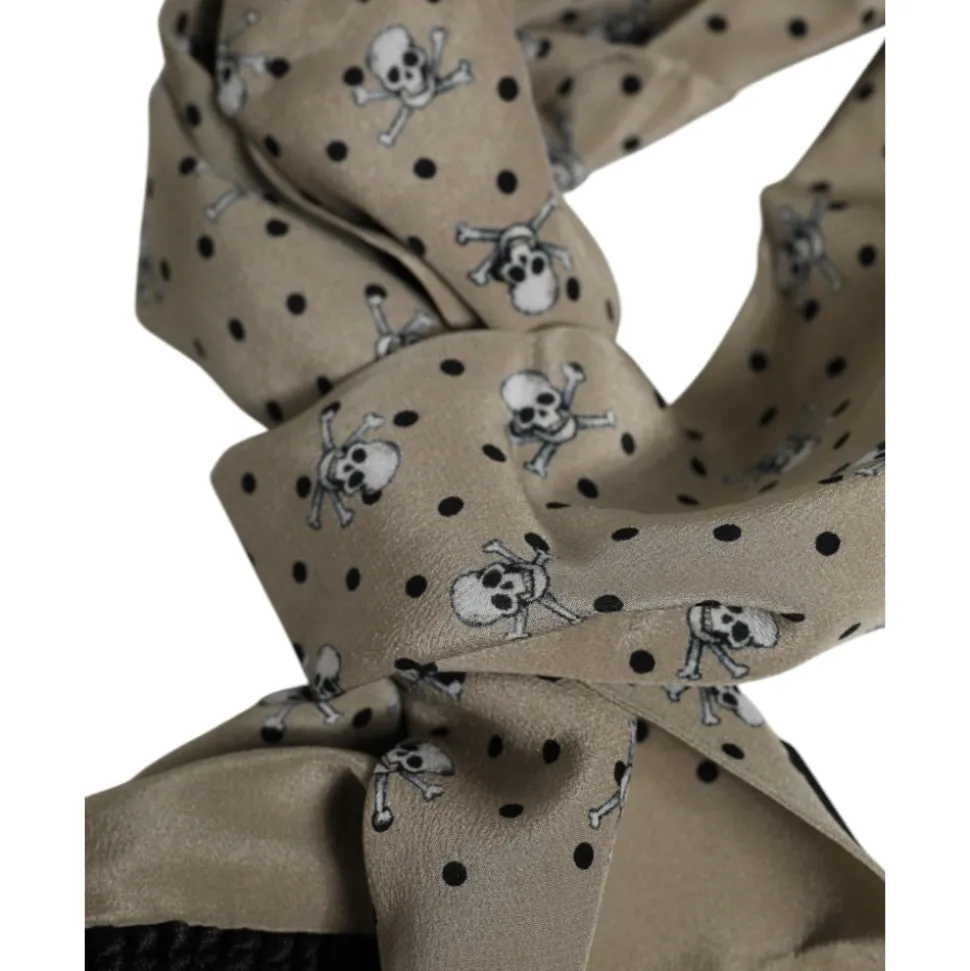Skulls Silk Fringes Foulard