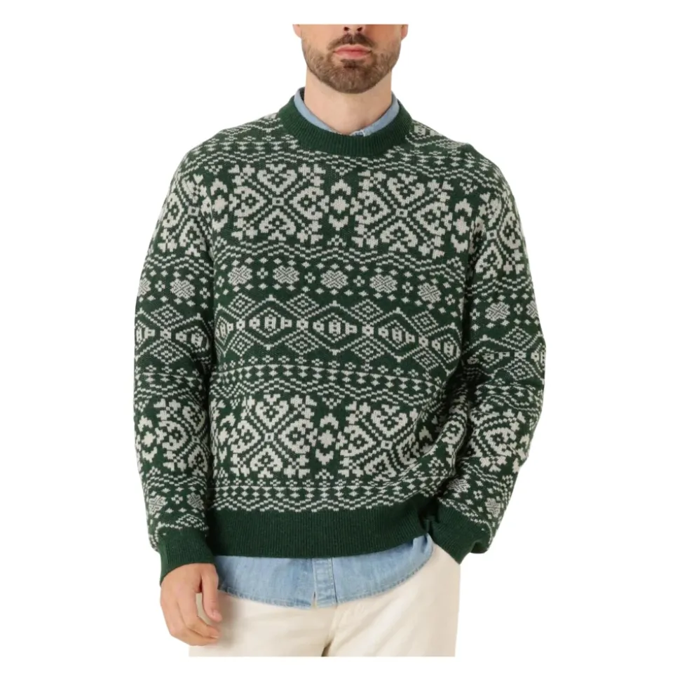 SLHHOLGER LS Knit Jaquard Crew Neck