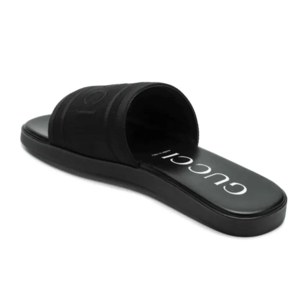 Slide Sandal met Ton-sur-Ton Logo