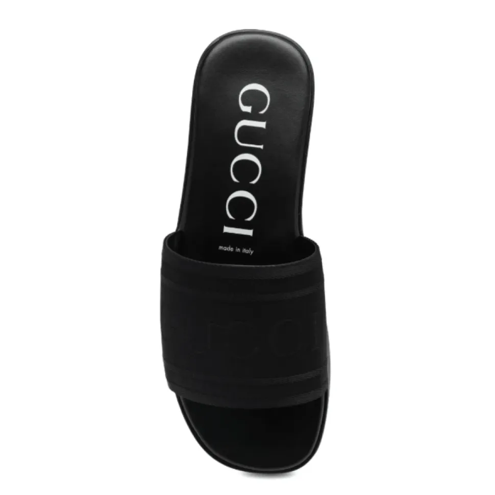 Slide Sandal met Ton-sur-Ton Logo