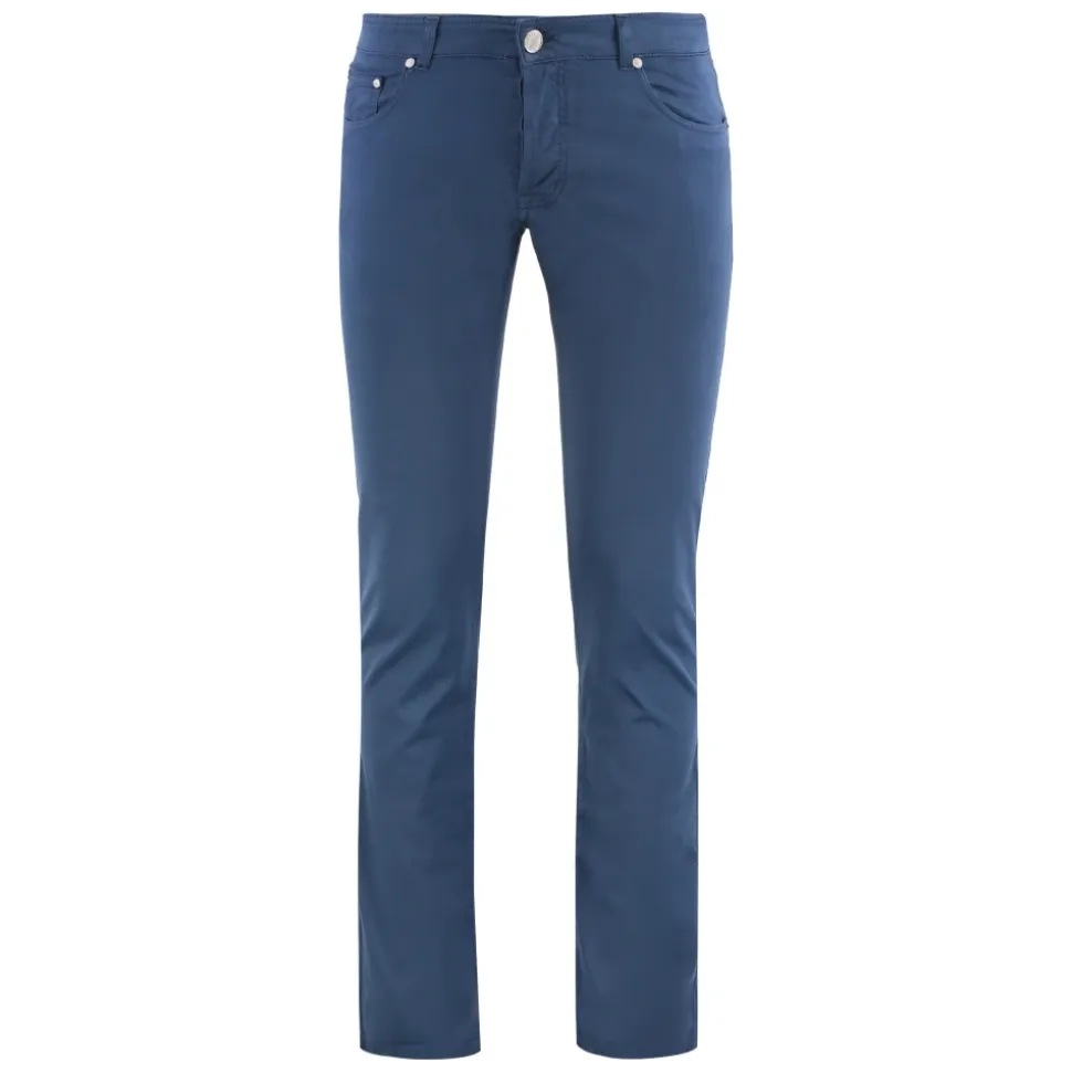 Slim Fit Katoen Zijde Broek