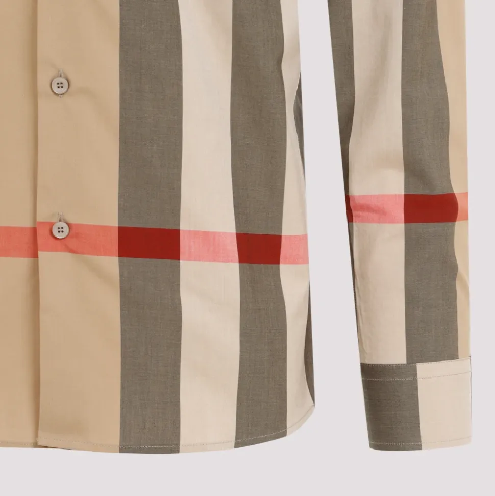 Slim Fit Geruit Katoenen Overhemd