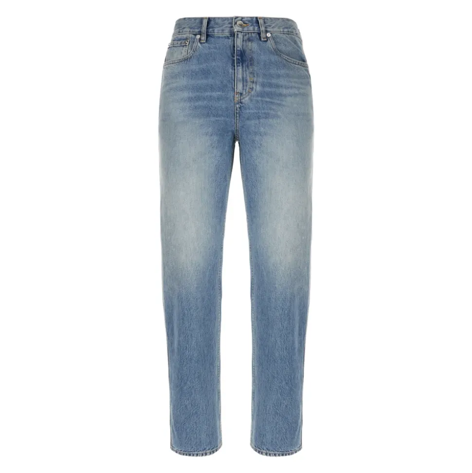 Slim fit katoenen denim broek