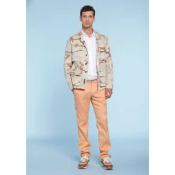 Slim Fit Linnenmix Chino`s